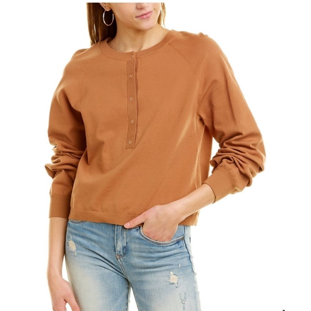525 Oversized Henley Sweater  